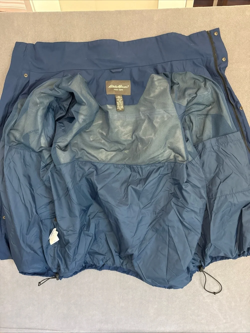 Eddie Bauer Men's Gore-Tex Wind-Resistant Raincoat Size XXL Blue